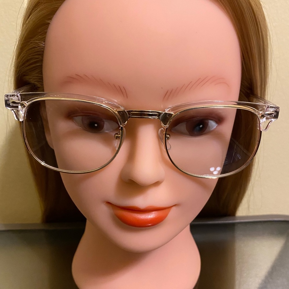 (UNISEX) Gold Sophisticated Clear Frames